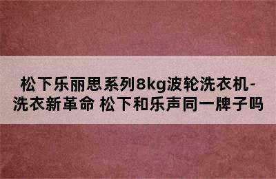 松下乐丽思系列8kg波轮洗衣机-洗衣新革命 松下和乐声同一牌子吗